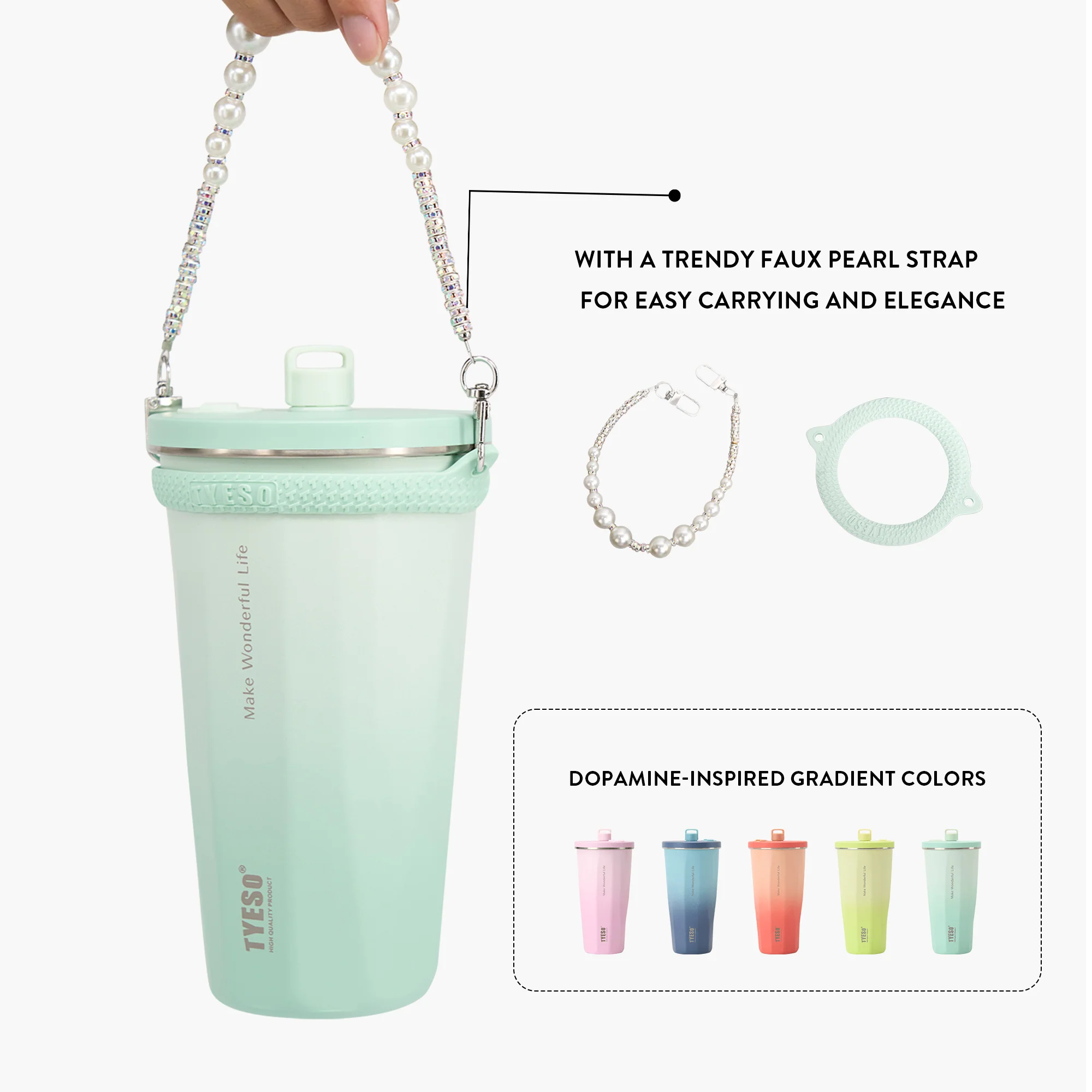 Stylish Detachable Beaded Lanyard for FLAIR Tumbler & 36#Intl - Image 3